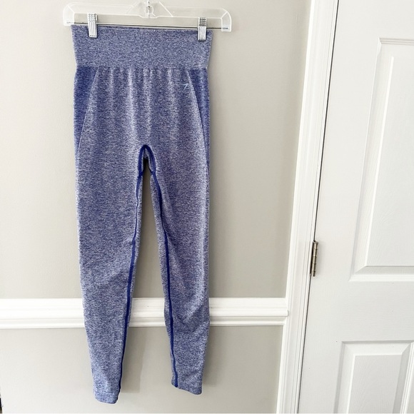 GymShark Compression Leggings Blue Active Athletic Womens XXS - Picture 5 of 7
